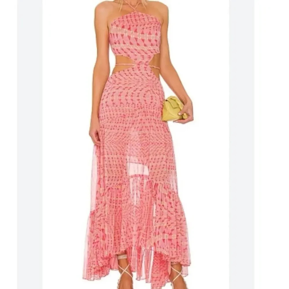 MISA Dalia Cut Out Maxi Dress